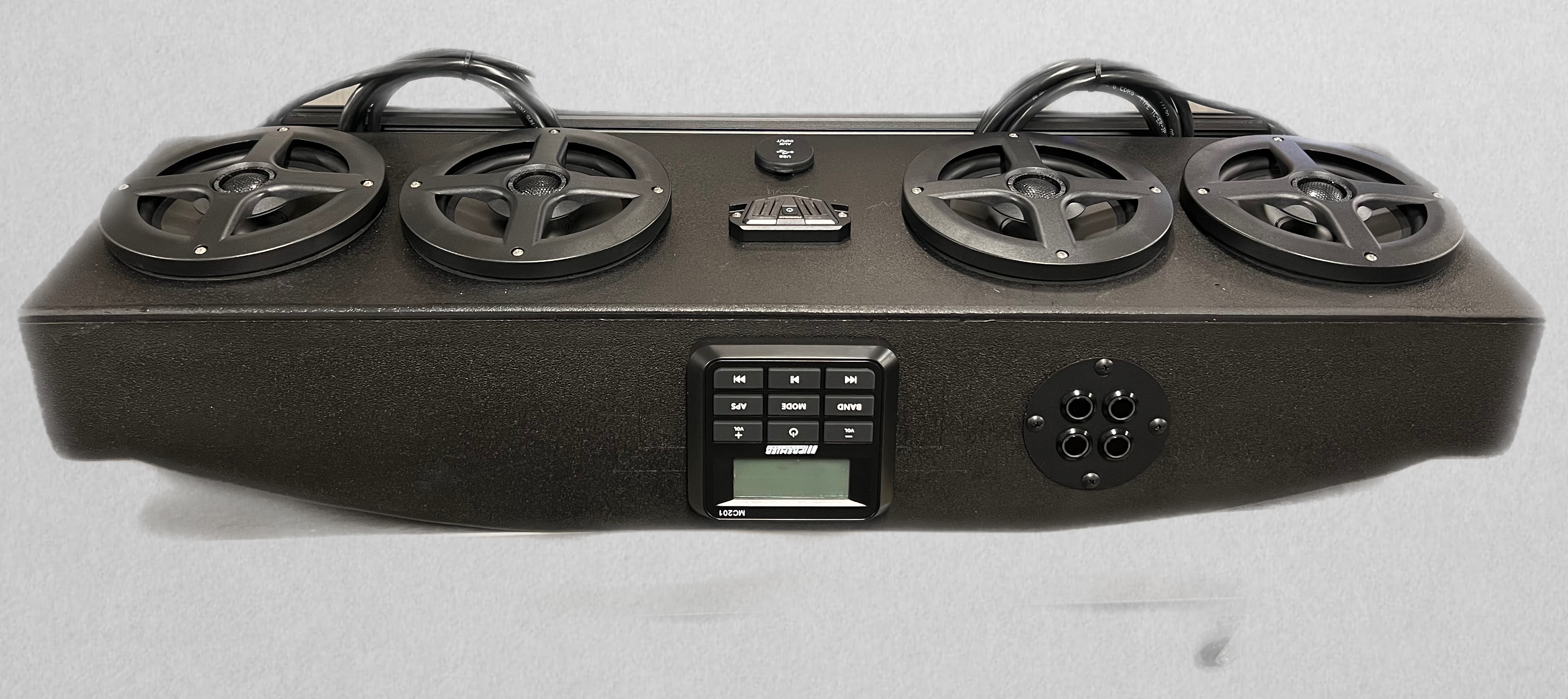 (6) Froghead industries LED-RGB marine speakers Bluetooth radio with Aux, Usb, FM, and Bluetooth plus a 30